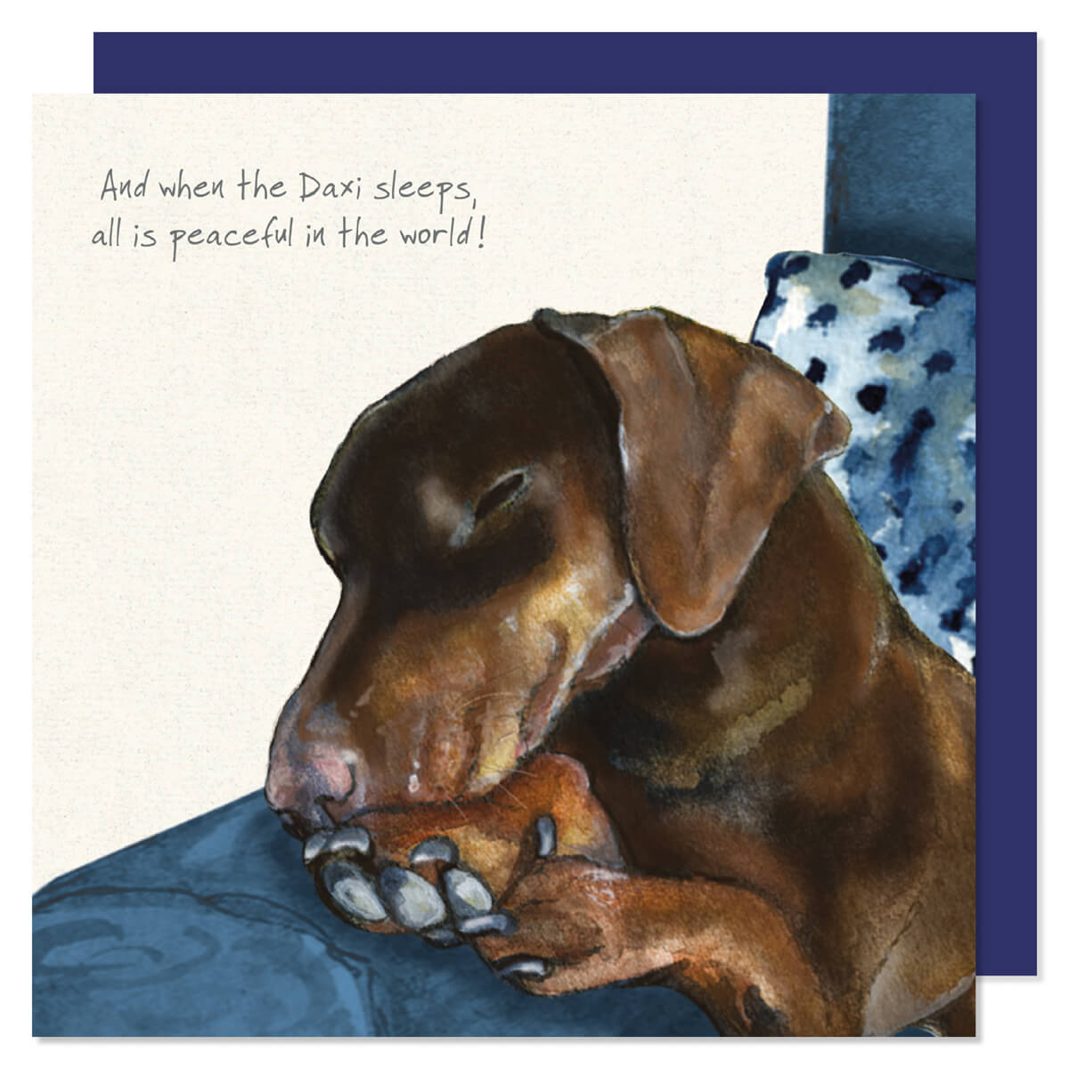 Little Dog Laughed - Dachshund Art Card
