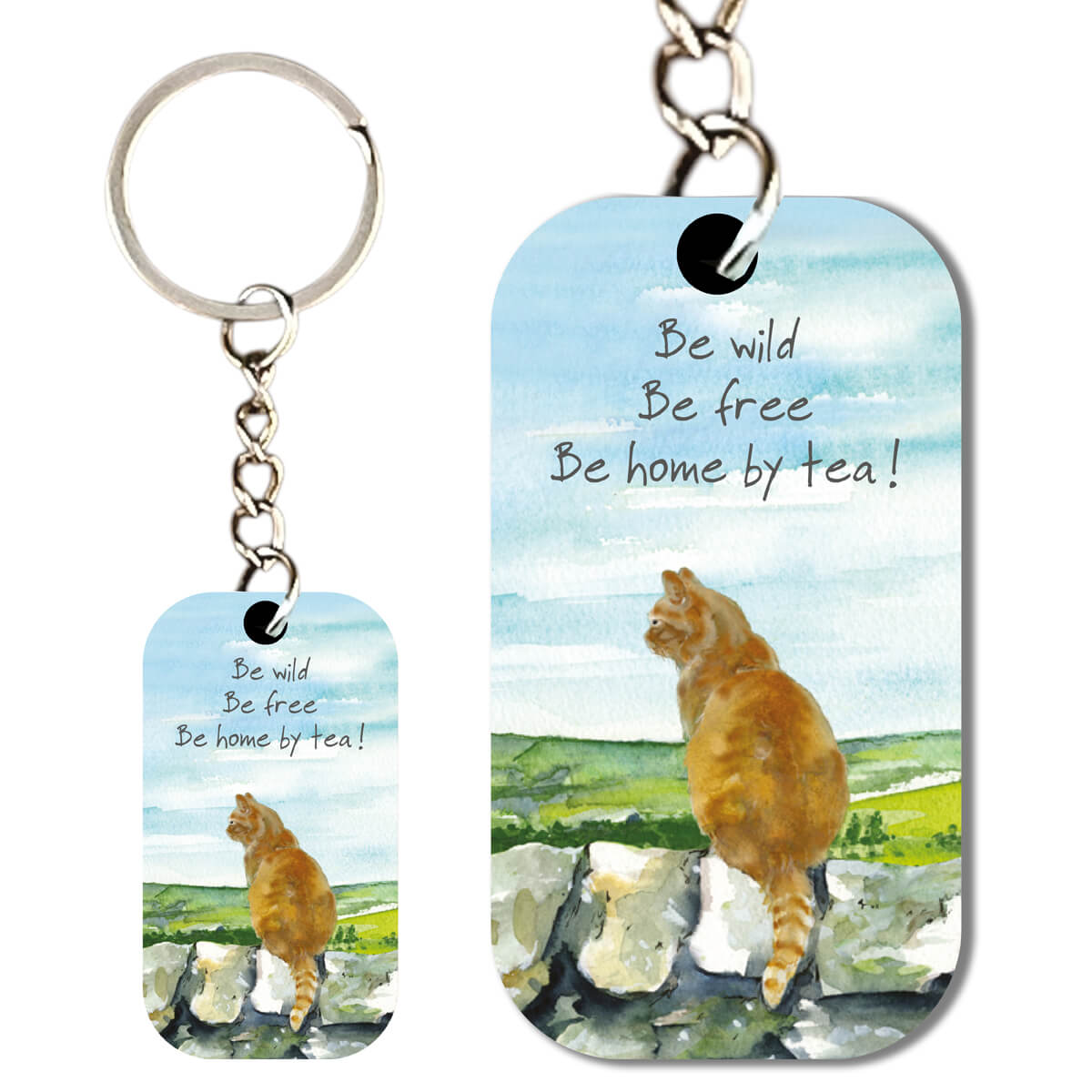 Little Dog Laughed - Ginger Cat Keyring