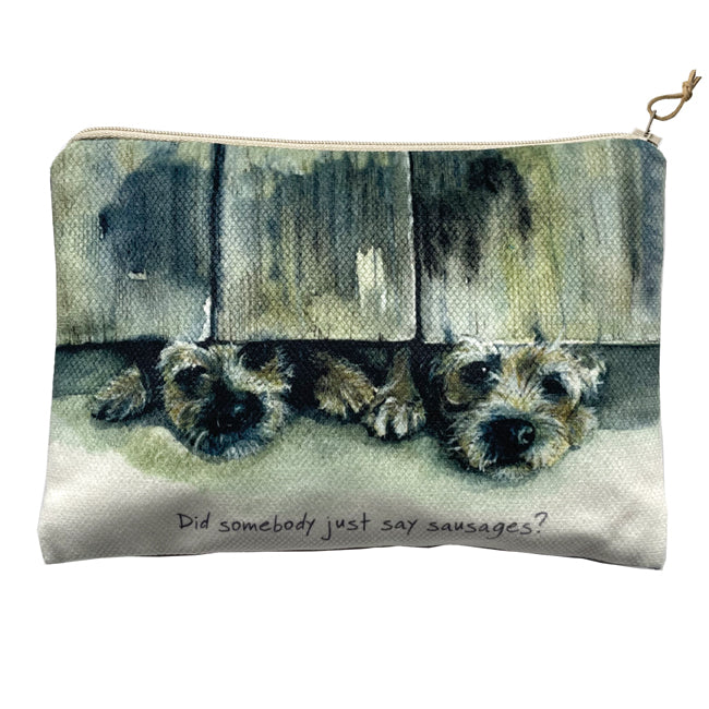 Little Dog Laughed - Border Terriers Zip Purse