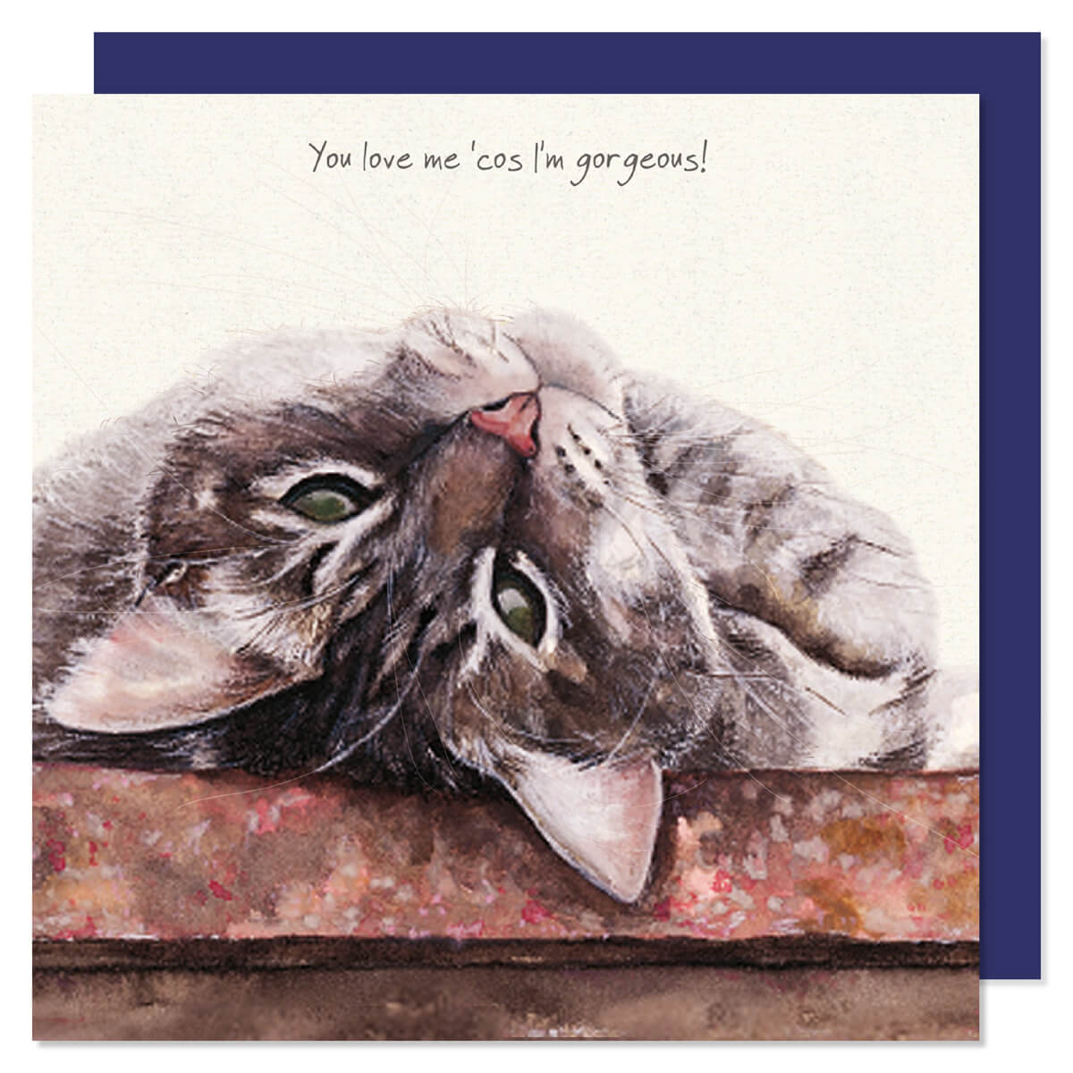 Little Dog Laughed - Tabby Cat Greeting Card