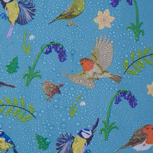 Eco Chic Lightweight Foldable Reusable Shopping Bag (RSPB Birds Blue)