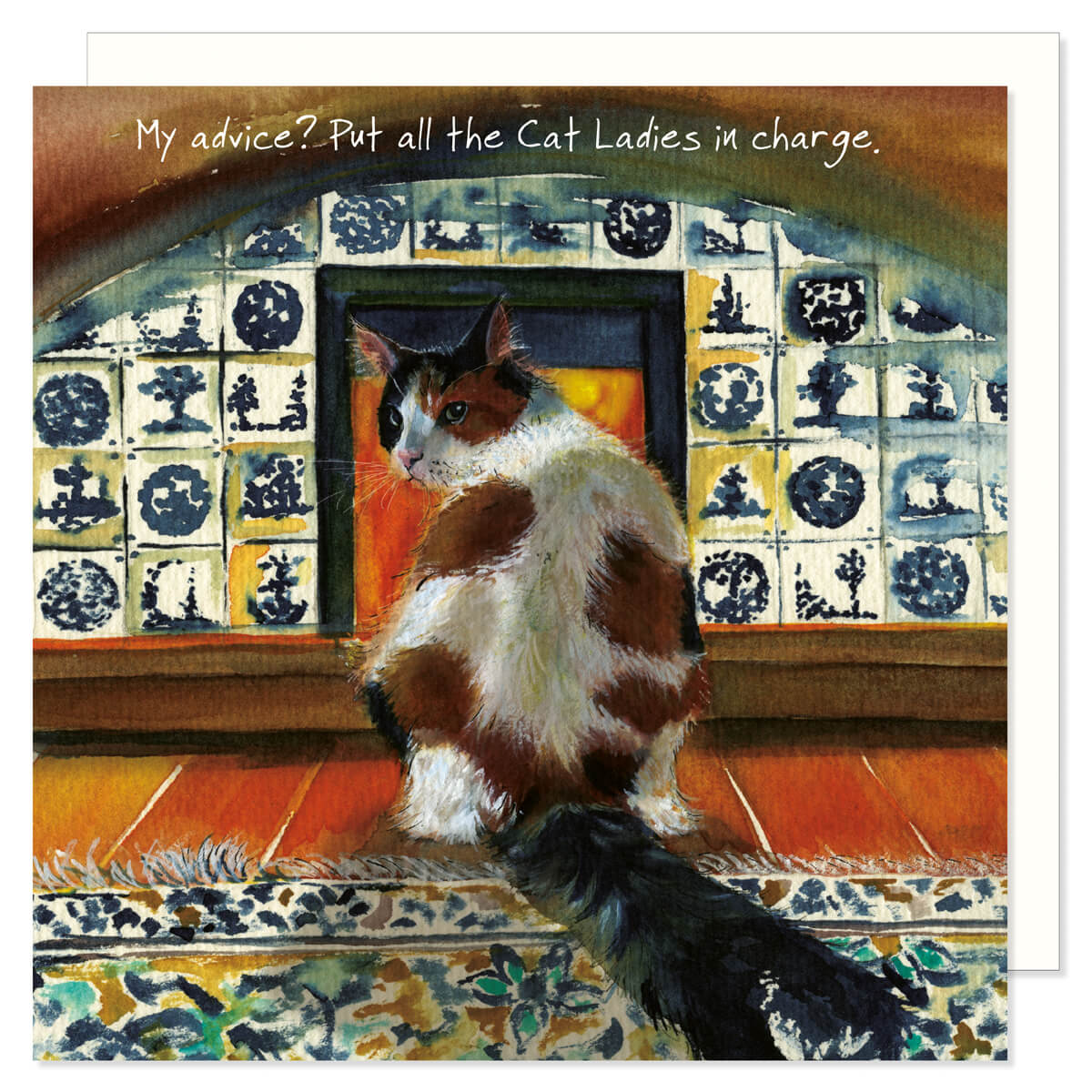 Little Dog Laughed - Cat Lady Greeting Card