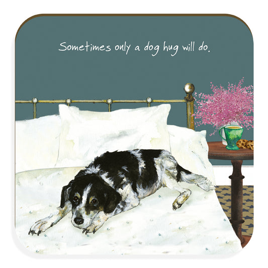 Little Dog Laughed - Collie Dog Coaster