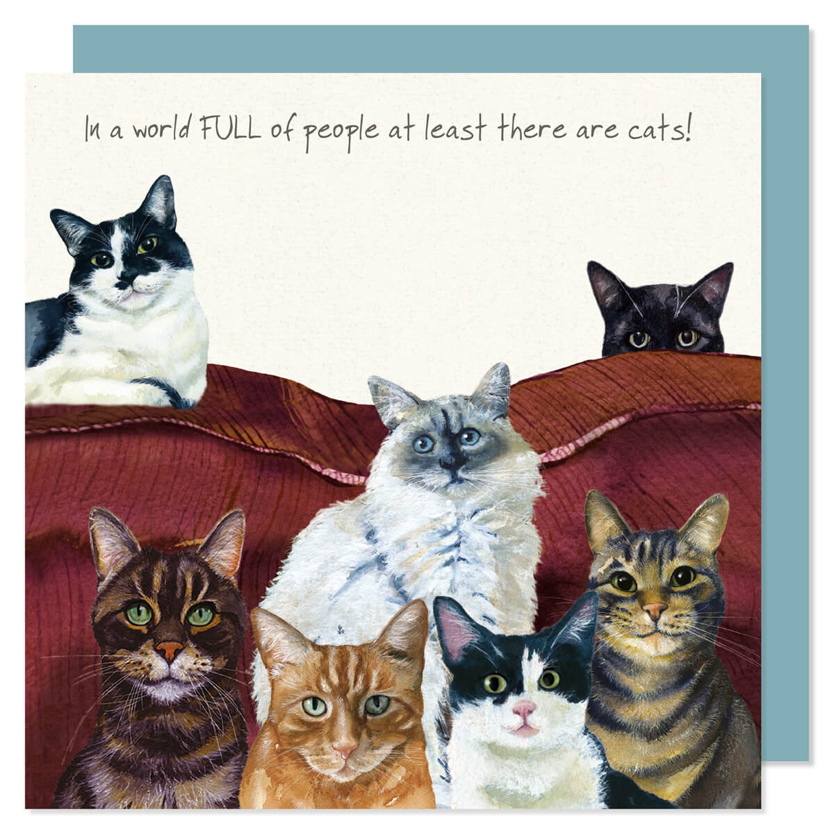Word Of Cats Greeting Card