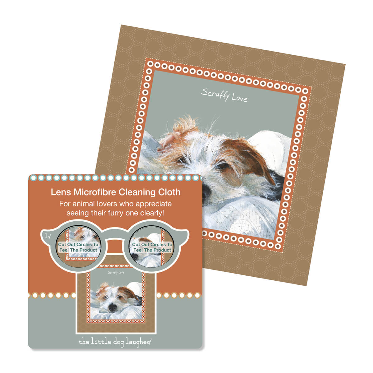 Little Dog Laughed - Rough Coated Jack Russell Lens Cleaning Cloth