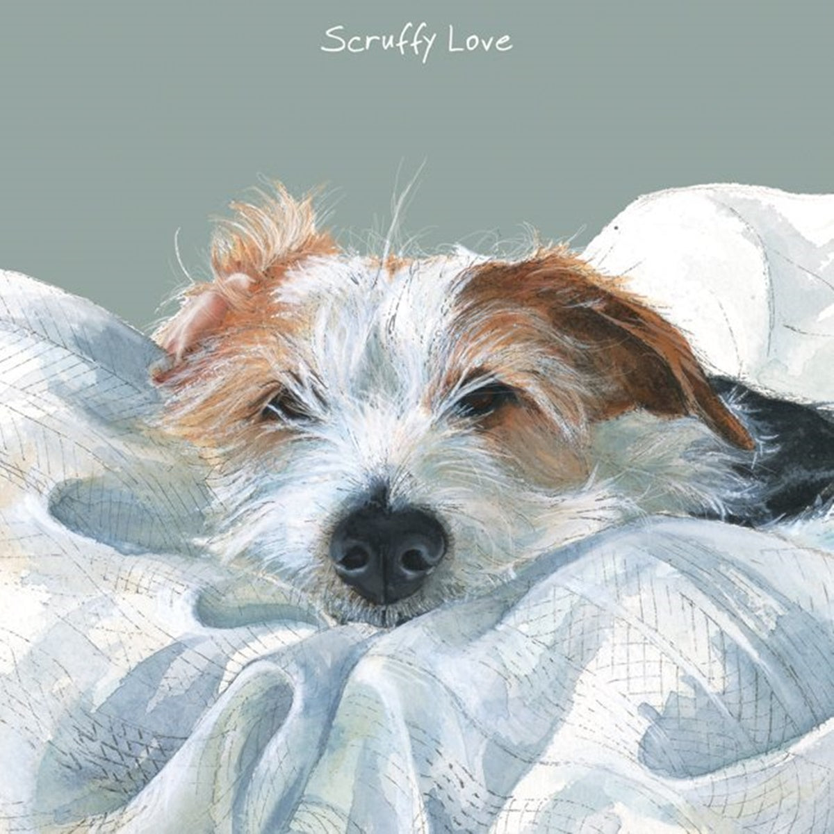 Wire Hair JR Dog Greeting Card - Scruffy Love.
