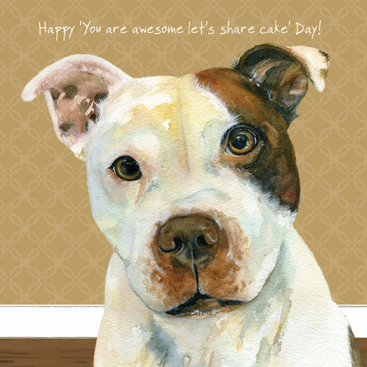 Staffordshire Bull Terrier Greeting Card