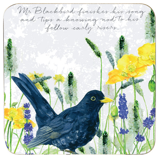 Blackbird Coaster Mr Blackbird finishes his song