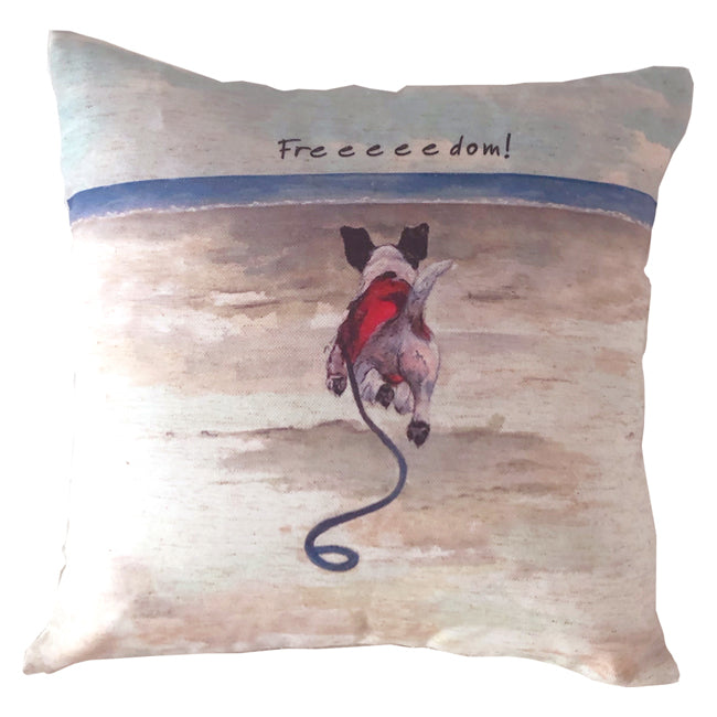 Little Dog Laughed-Freedom SQ Cushion