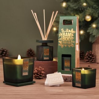 Winter Pine & Cedarwood Bamboo Small Jar Candle By Heart & Home