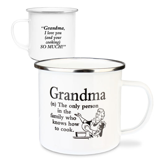 Urban Words Tin Mug "Grandma" Title and Slang words including Meaning.