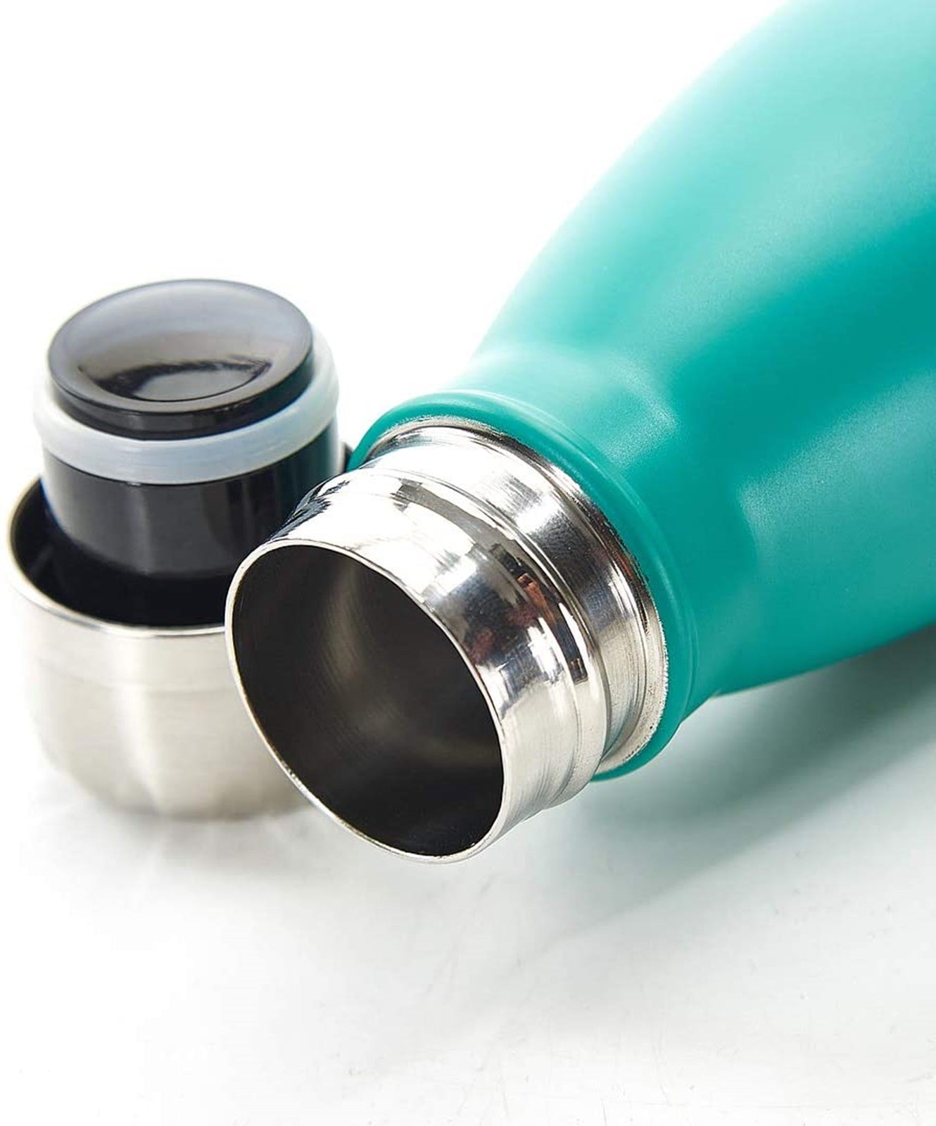 Eco Chic Reusable Thermal Bottle | Stainless Steel Insulated Travel Bottle with Leakproof Lid | Eco-Friendly and Reusable for Hot & Cold Drinks (Teal Highland Cow, 500ml/17oz)