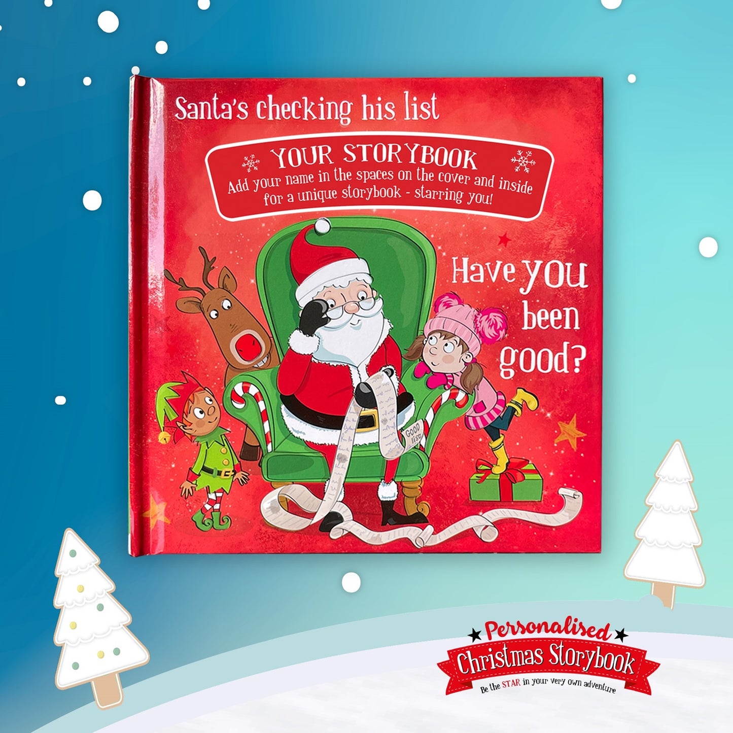 Childrens Xmas Storybook / colouring book - Santa Help (Female)