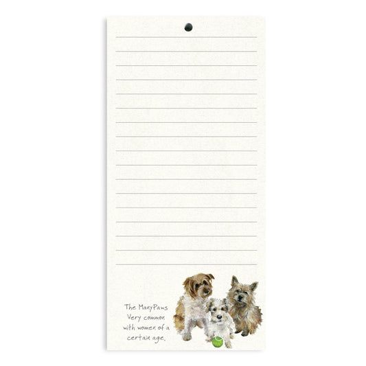 Terrier Magnetic Notepad - Many Paws By Little Dog Laughed