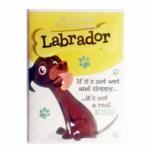 Wags & Whiskers Dog Greeting Card "Labrador Brown" by Paper Island
