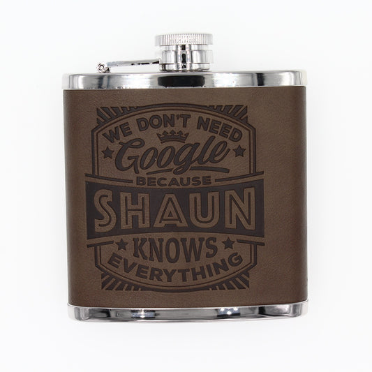 Top Bloke Mens Gift Hip Flask for Him -  Treat for "Shaun"
