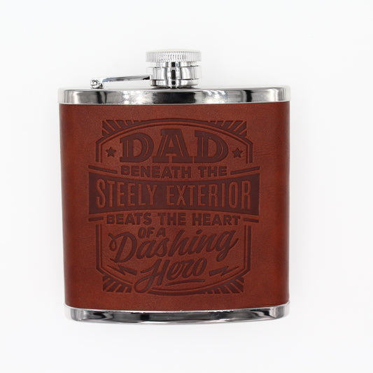 Top Bloke Mens Gift Hip Flask for Him -  Treat for "Dad"