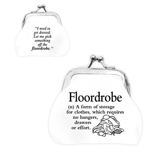 Urban Words Mini Clip Purse "Floordrobe" with urban Meaning