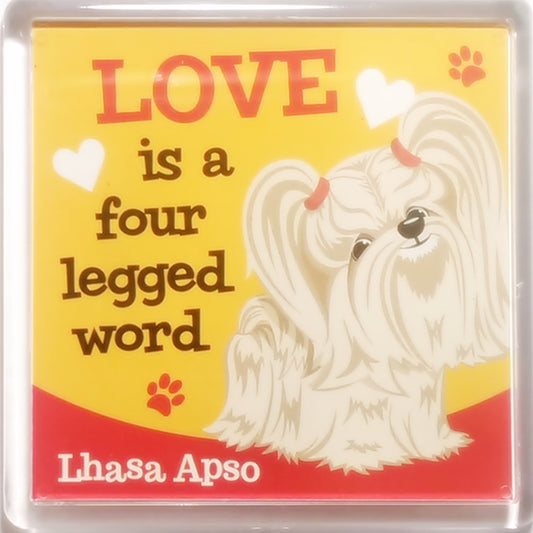 Wags & Whiskers Dog Magnet "Lhasa Apso" by Paper Island
