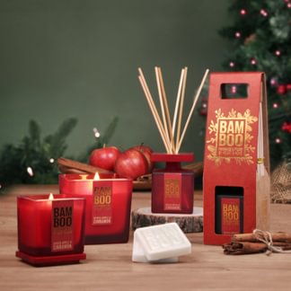 Spiced Apple & Cinnamon Bamboo Small Jar Candle By Heart & Home