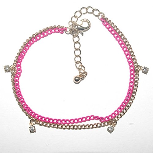 Diva Pink and Golden Anklet.