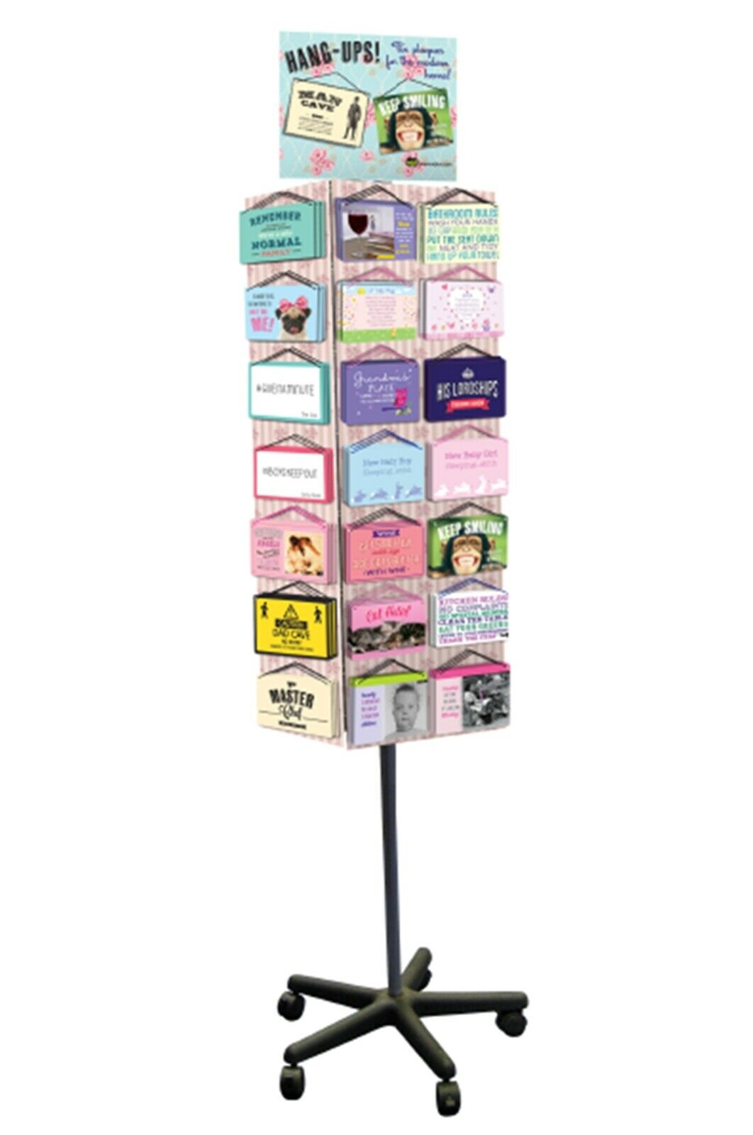 Hang Ups Kitchen Rules! - Rolled Tin Plaque with Coloured Cord