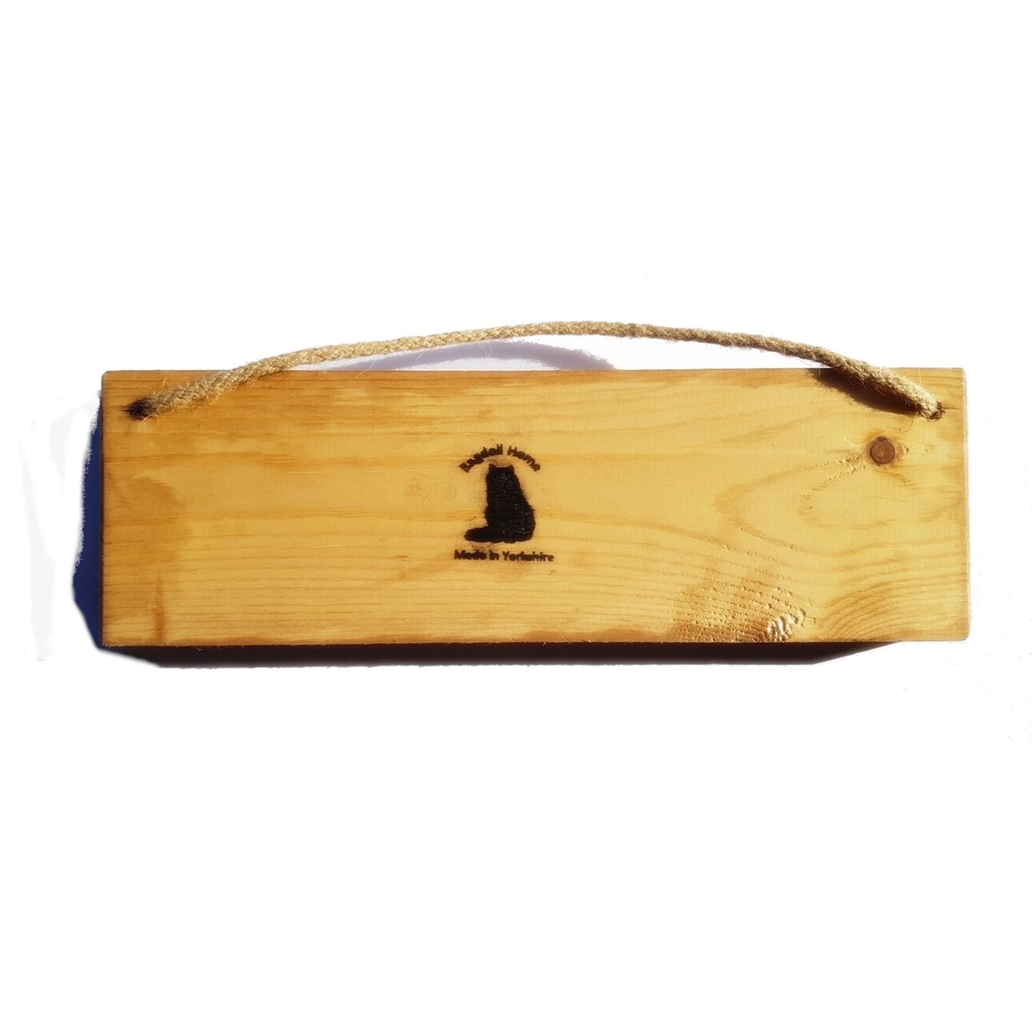 Wooden engraved rustic 30cm Sign Natural  "Bee Happy"