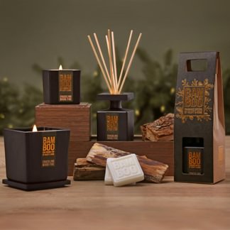 Crackling Wood Fire Bamboo Small Jar Candle By Heart & Home