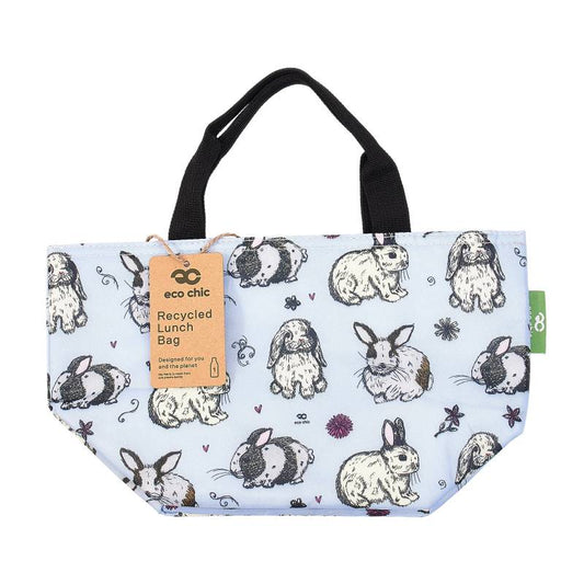 Eco Chic Lightweight Foldable Lunch Bag (Baby Blue Bunny) [EC-C43BB]