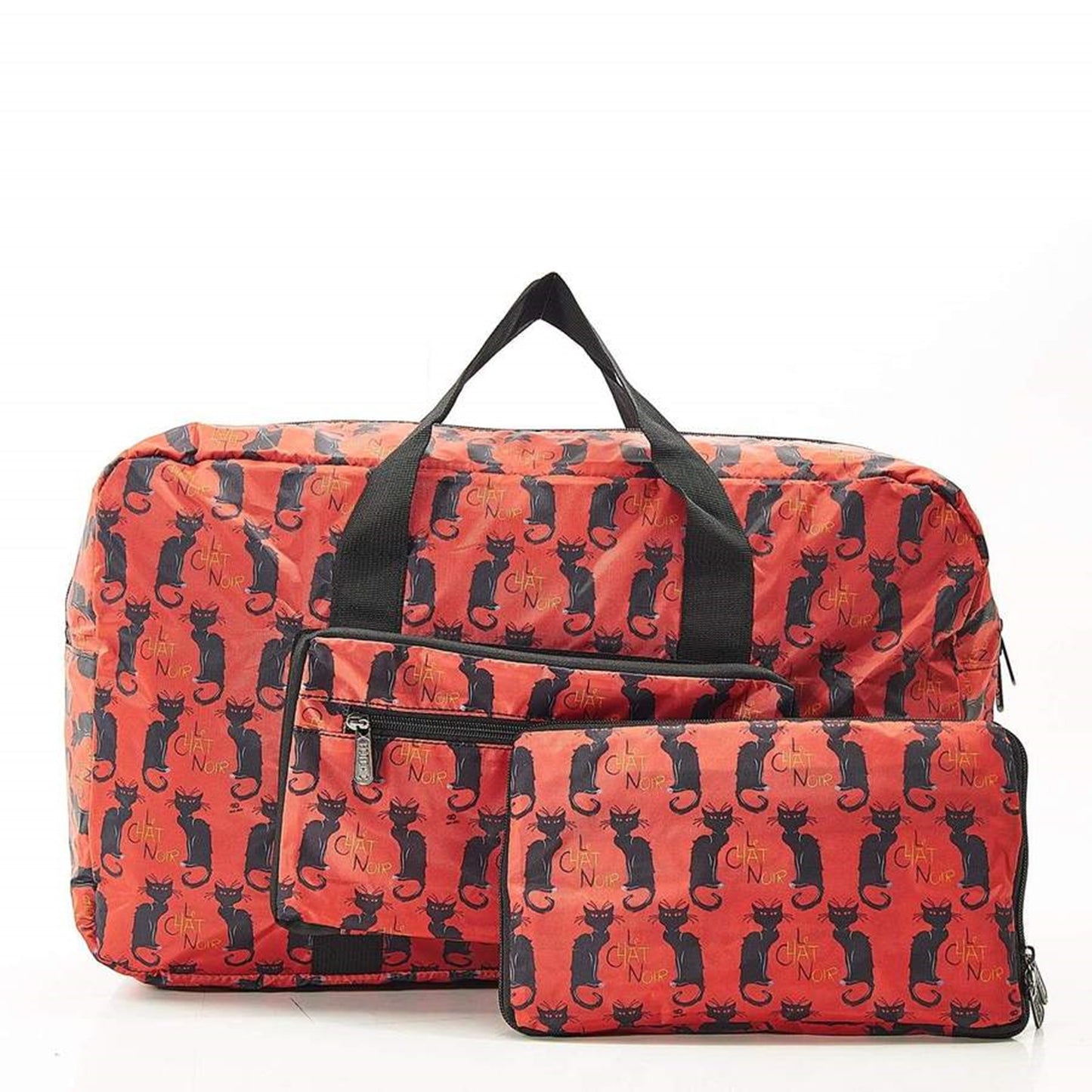 Eco Chic Recycled Cabin Approved 30 Litre Foldable Holdall (Le Chat Noir - Burgundy)