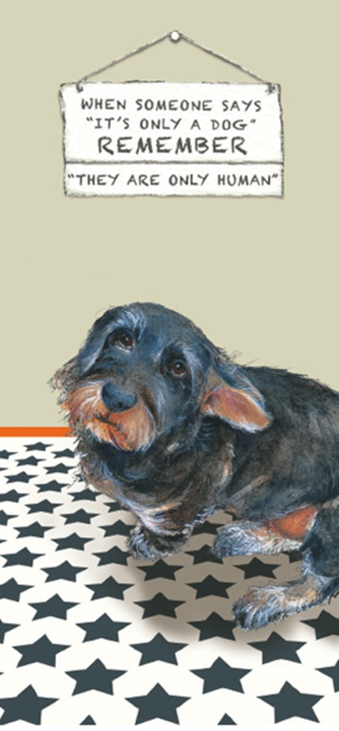 Dachshund Dog Greeting Card - Only Human