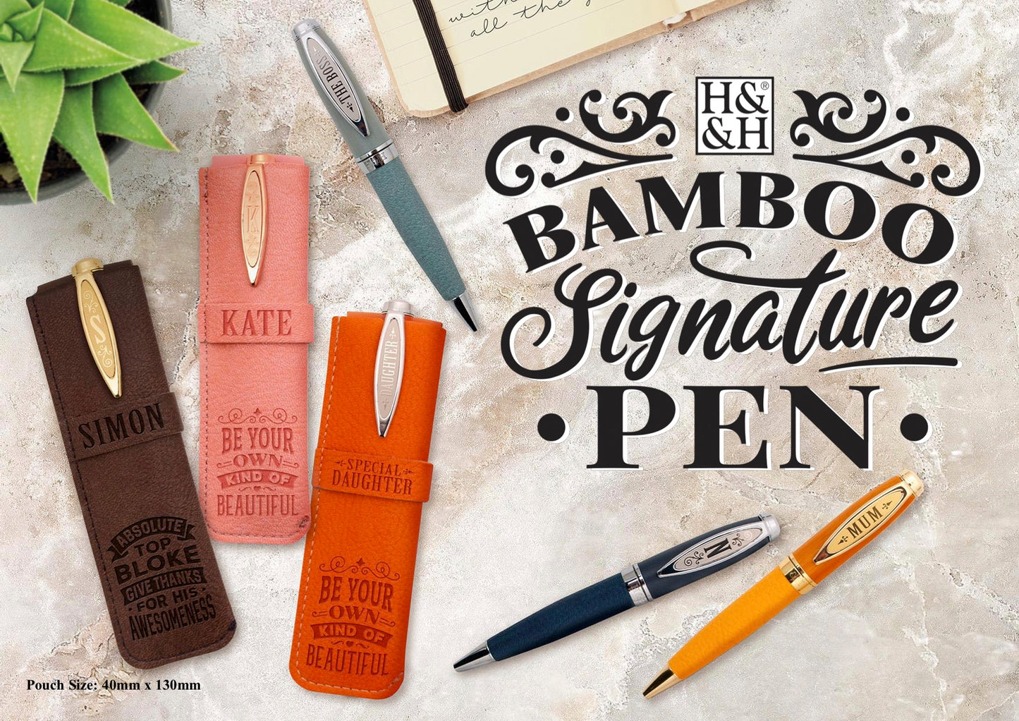 History & Heraldry Personalised Bamboo Signature Pens - Daniel