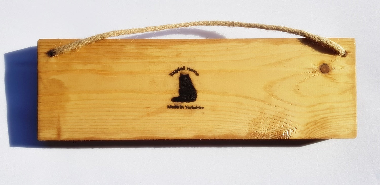 Wooden engraved Rustic 30cm Sign White  "Love you to the moon and back"