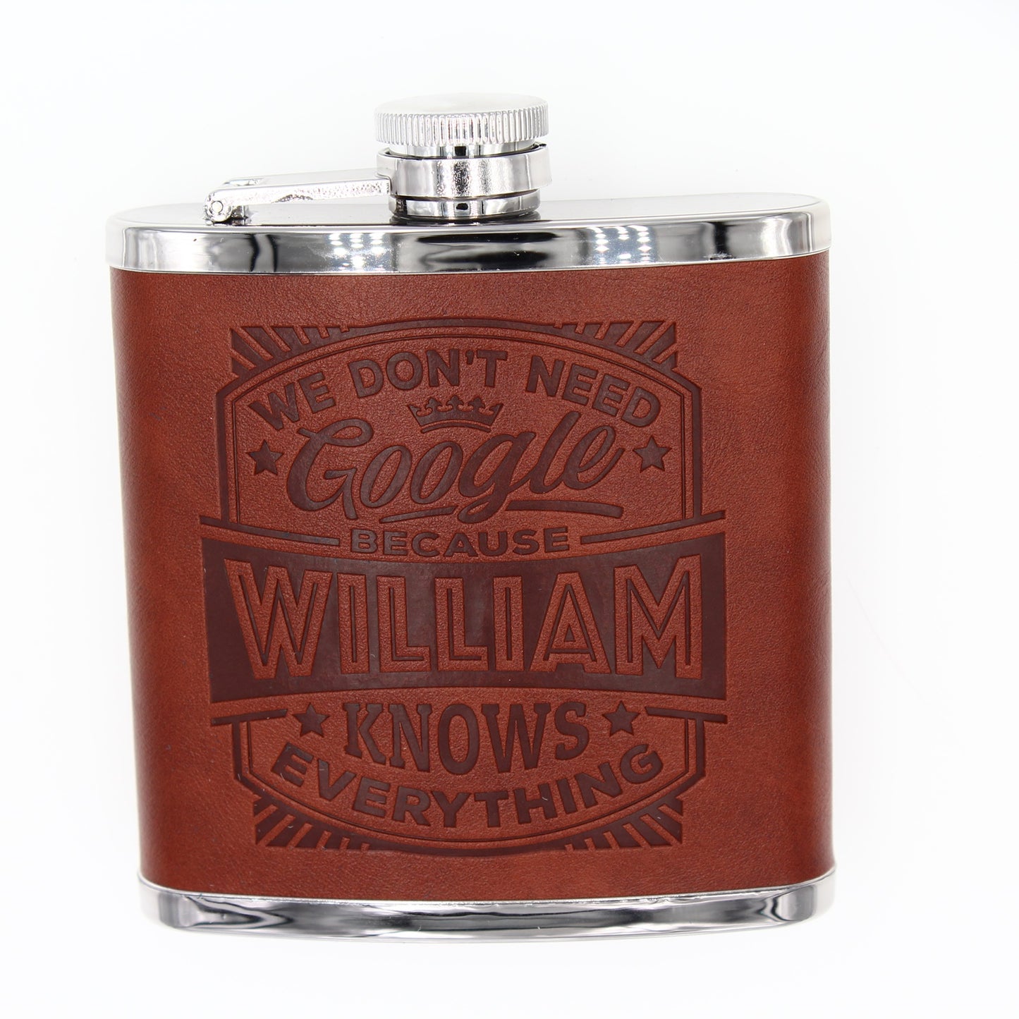 Top Bloke Mens Gift Hip Flask for Him -  Treat for "William"