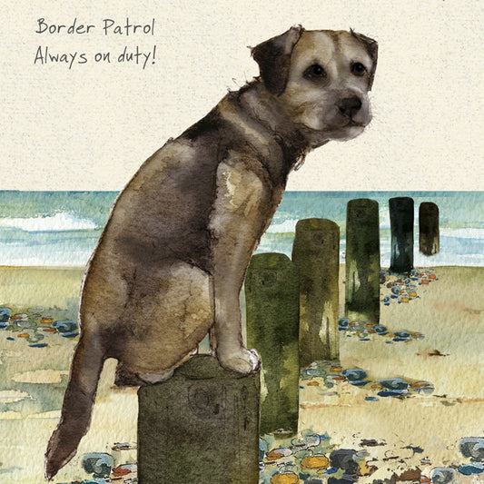 Little Dog Laughed - Border Terrier Dog Greeting Card