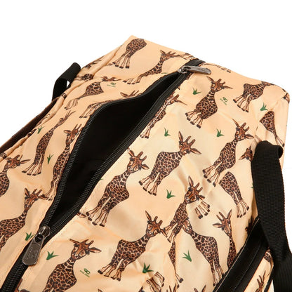 Eco Chic Recycled Cabin Holdall Bag Giraffes Beige (EC-DS52BG)