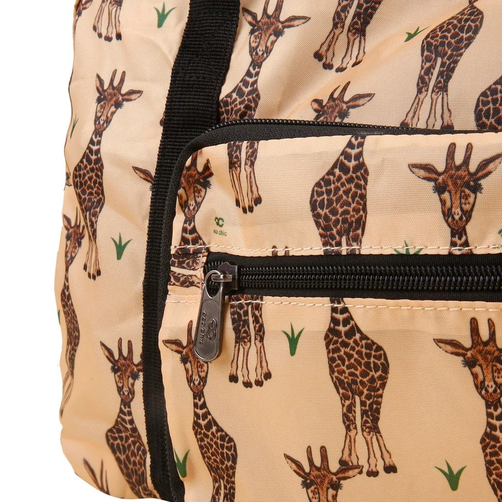 Eco Chic Recycled Cabin Holdall Bag Giraffes Beige (EC-DS52BG)