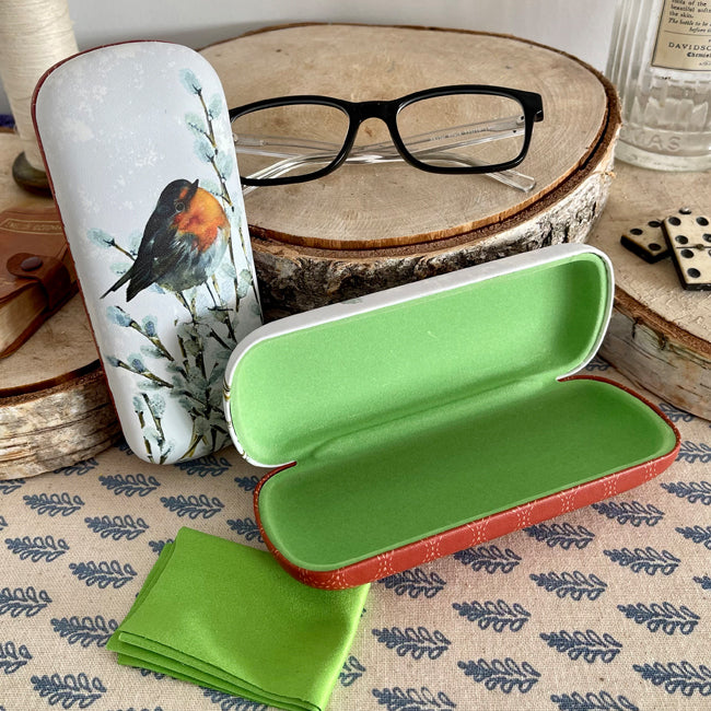 Little Dog Laughed Robin Redbreast Glasses Case