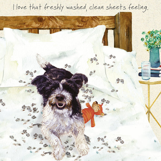 Cheeky Rescue Terrier Greeting Card