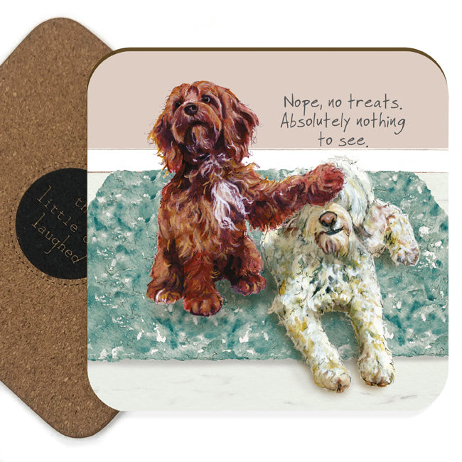 Little Dog Laughed - Cockapoos Coaster