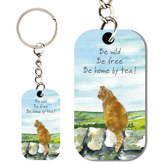 Little Dog Laughed - Ginger Cat Keyring