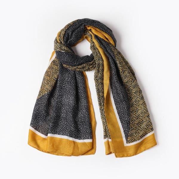 Emma Mustard/Simply Print Scarf 200cm x 90cm