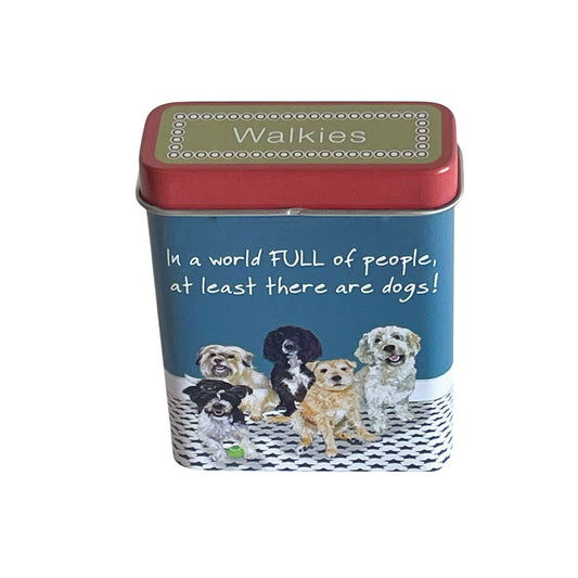 Doggies Walkies Treat Tin