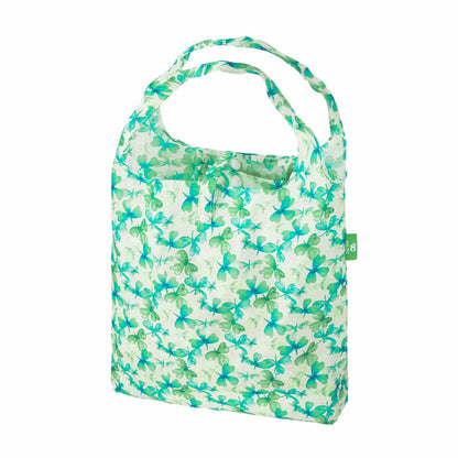 Eco Chic Foldable Reusable Shopping Bag Shamrocks Beige (EC-A54BG)