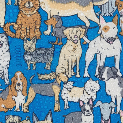 Eco Chic Foldable Reusable Shopping Bag Dogs Blue EC-A33BU)