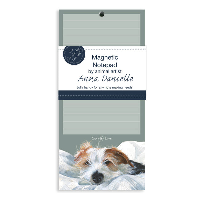 Jack Russell Magnetic Notepad- Scruffy Love By Little Dog Laughed