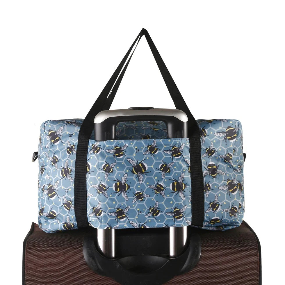 Eco Chic Recycled Cabin Holdall Bag Bumble Bees Blue (EC-DS40BU)