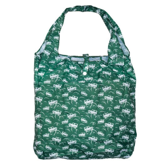 Eco Chic Lightweight Foldable Reusable Shopping Bag (Landrover Green)