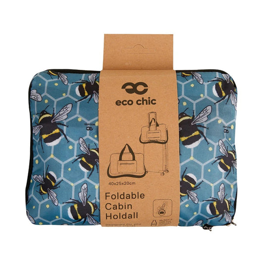 Eco Chic Recycled Cabin Holdall Bag Bumble Bees Blue (EC-DS40BU)