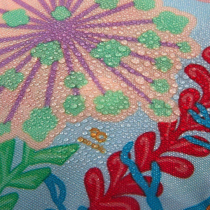 Eco Chic Foldable Reusable Shopping Bag Lush Floral Blue (EC-A82BU)